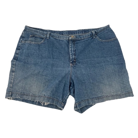 Riders By Lee Frayed Hem Jean Shorts Size 26 Wide Women's - Picture 1 of 6